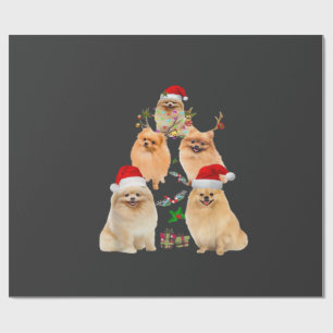 Papel De Regalo Adorno divertido para árbol de Navidad con Pomeran