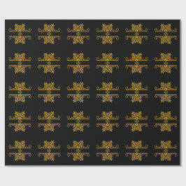 Papel De Regalo Adorno Floral Dorado Elegante Estilo Barroco