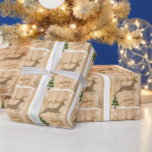 Adorno navideño de cierva personalizado con fondo 