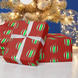 Papel De Regalo Adorno Navideño de Rayas Coloridas