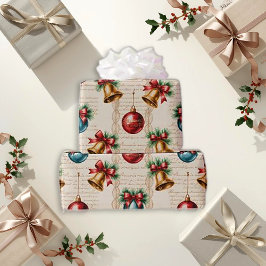 Papel De Regalo Adorno Rojo Azul Victoriano