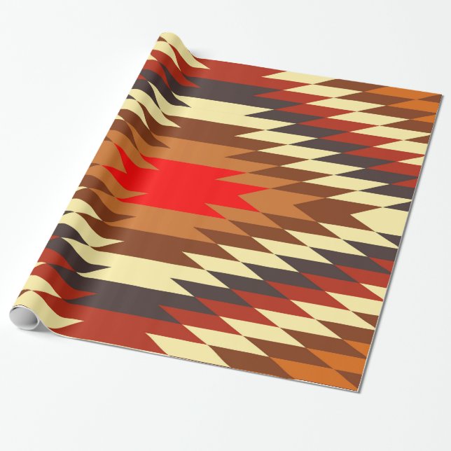 Papel De Regalo adorno tradicional nativo americano del traje (Desenrollado)