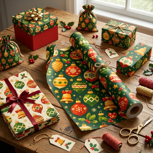 Papel De Regalo Adornos de Navidad (Subido por el creador)