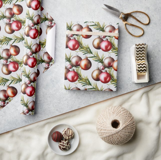 Papel De Regalo Adornos de Navidad Chic Fiesta (Artesanía)