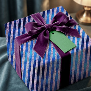 Papel De Regalo Adornos de Navidad de invierno azul acua elegante