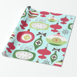 Papel De Regalo Adornos elegantes de Navidad estilo art-deco