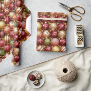 Papel De Regalo Adornos Elegantes de Navidad para Árbol de Navidad