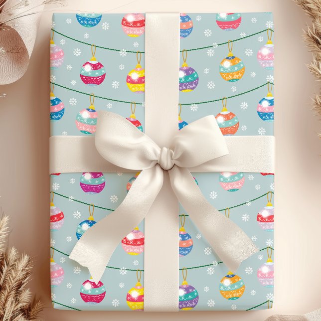 Papel De Regalo Adornos Navideños & Copos de Nieve (Subido por el creador)