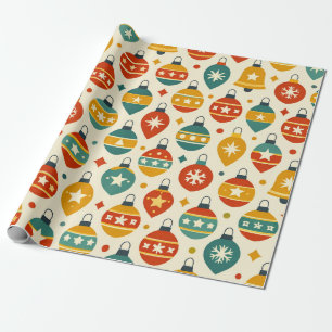Papel De Regalo Adornos Navideños Vintage