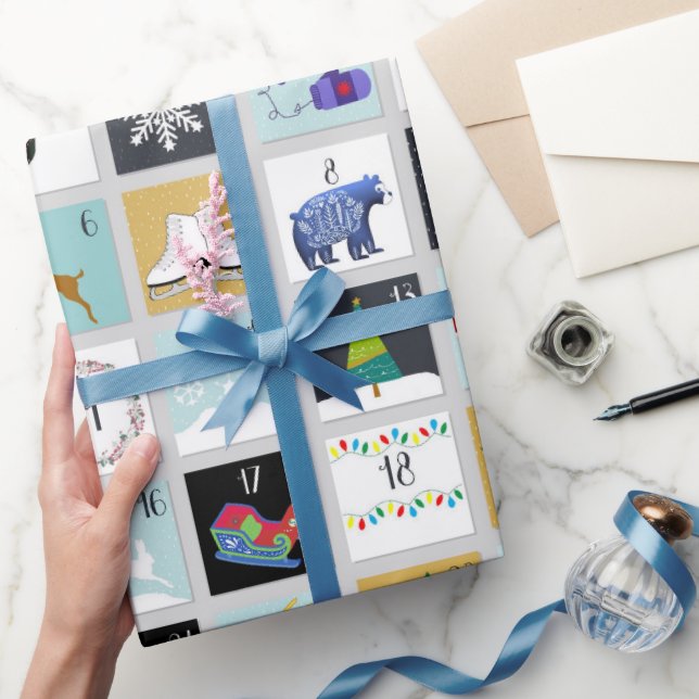 Papel De Regalo Advent Calendar Christmas (Regalar)