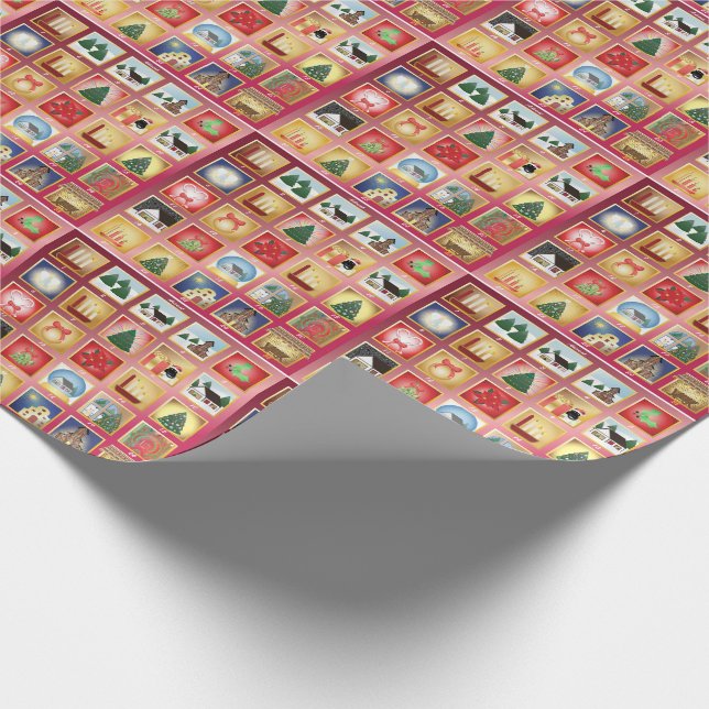 Papel De Regalo Adviento de Navidad (Esquina)