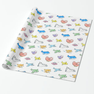 Papel De Regalo Aeroplanos lindos