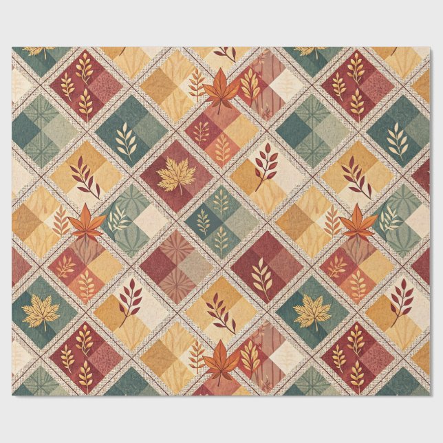 Papel De Regalo Aesthetic Holiday Checkered Wrapping Paper (Superficie plana)