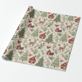 Papel De Regalo Aesthetic Holiday Checkered Wrapping Paper