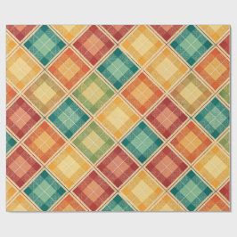 Papel De Regalo Aesthetic Holiday Checkered Wrapping Paper