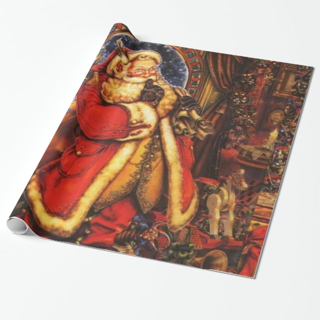 Papel De Regalo afeitando Santa recortada (Desenrollado)