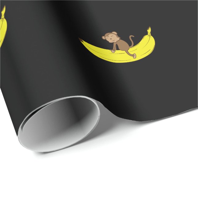 Papel De Regalo Affe reitet auf Banane (Esquina del rollo)