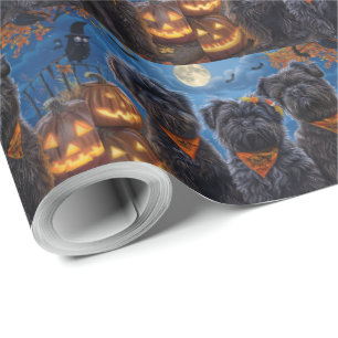 Papel De Regalo Affenpinscher Halloween Espeluznante