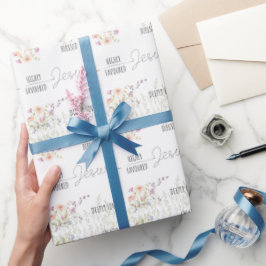 Papel De Regalo Afirmación de flor suave