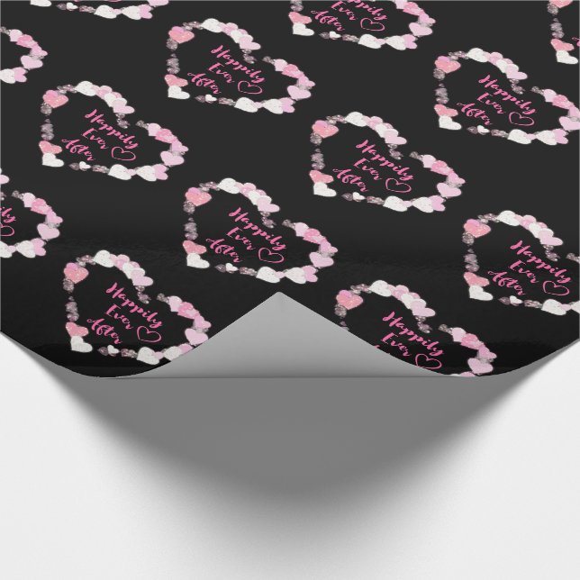 Papel De Regalo Afortunadamente Después De Un Boda Purpurinoso Del (Esquina)