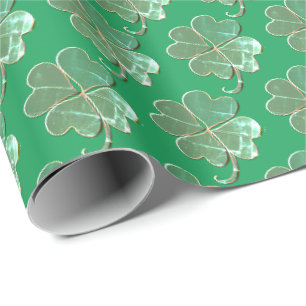 Papel De Regalo Afortunado Shabby Chic 4Leaf Clover