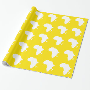 Papel De Regalo África Audaz del Amarillo Dorado