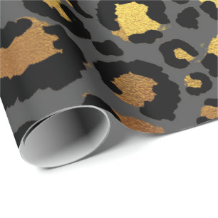 Papel De Regalo Africano del grafito del negro del oro de la piel