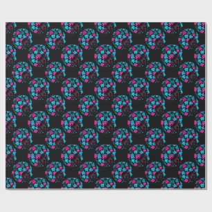 Papel De Regalo Afro Diva Turquesa y Rosa Caliente