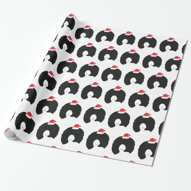 Papel De Regalo Afro Heridos Santa Lady (Desenrollado)