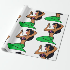 Papel De Regalo afro latina mermaid