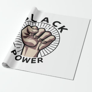 Papel De Regalo Afrocéntrico de poder negro