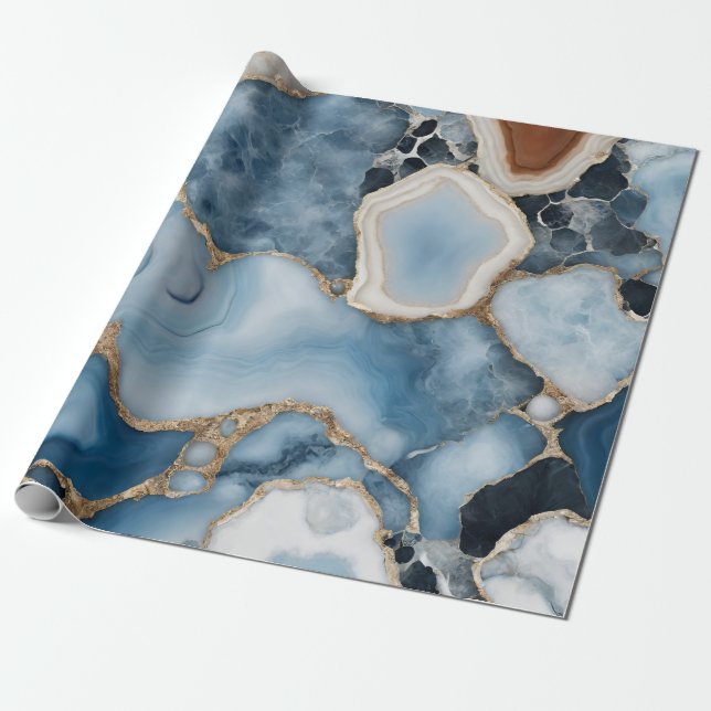 Papel De Regalo Agate Marble Wrapee Paper (Desenrollado)