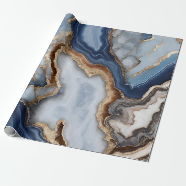 Papel De Regalo Agate Marble Wrapee Paper (Desenrollado)