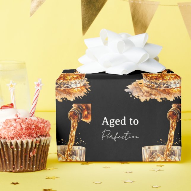Papel De Regalo Aged To Perfection Men’s Birthday Party (Fiesta de cumpleaños )