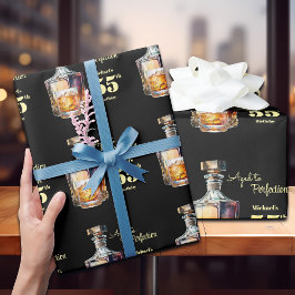 Papel De Regalo Aged to Perfection Men's 55th Whiskey Birthday