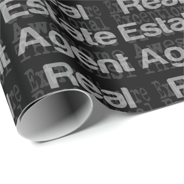 Papel De Regalo Agente inmobiliario Extraordinario (Esquina del rollo)