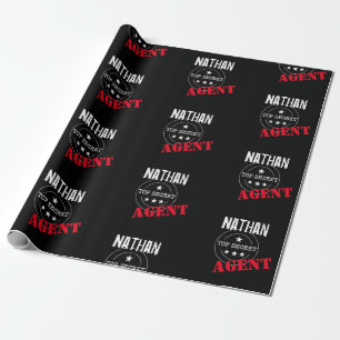 Papel De Regalo Agente secreto personalizado / Secreto superior es