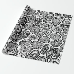 Papel De Regalo Agitar cortes en blanco y negro