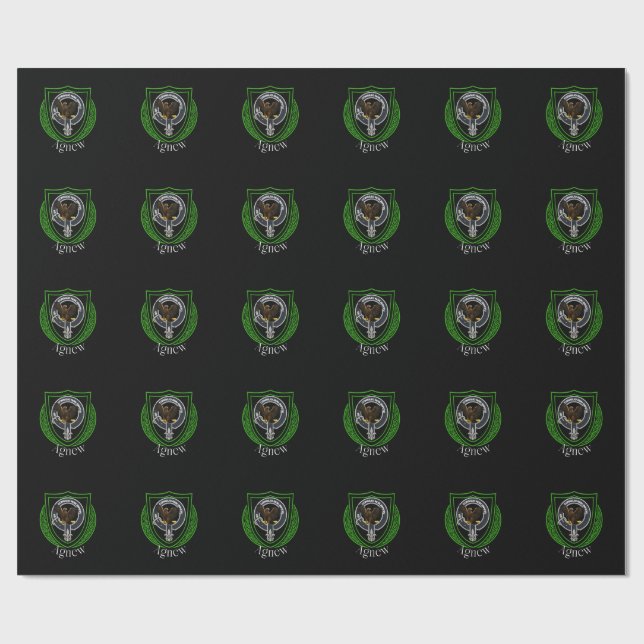 Papel De Regalo Agnew Scottish Clan Escudo (Superficie plana)