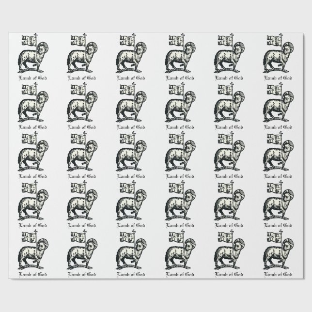 Papel De Regalo Agnus Dei The Paschal Lamb of God Fine Art  (Superficie plana)