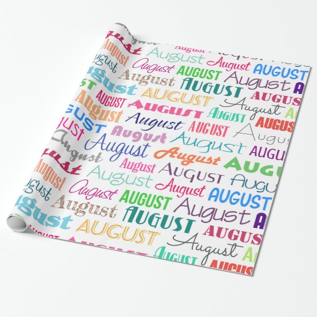 Papel De Regalo Agosto (Desenrollado)