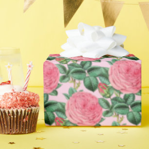 Papel De Regalo Agradables Rosas de la época rosada que se deshace