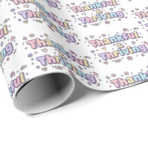 Papel de Regalo Agradecido y Próspero