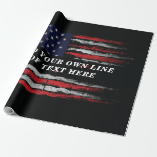 Papel De Regalo Agregar tu propio texto a la bandera norteamerican