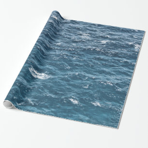 Papel De Regalo Agua azul náutica del océano