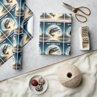 Papel De Regalo Agua de la Luna y Salto de Bass