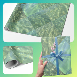 Papel De Regalo Agua Diamond Aquamarine