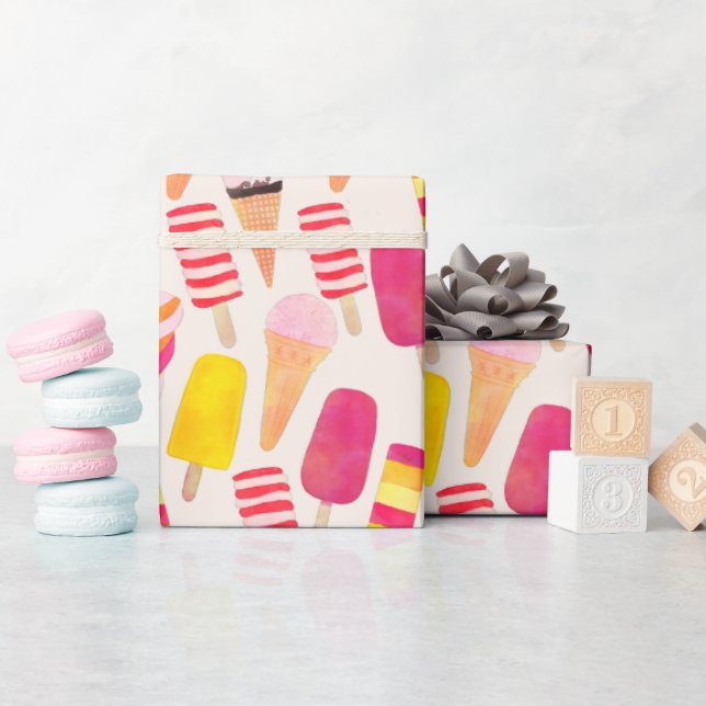 Papel De Regalo Agua dulce de verano Hielo Crema (Baby Shower)