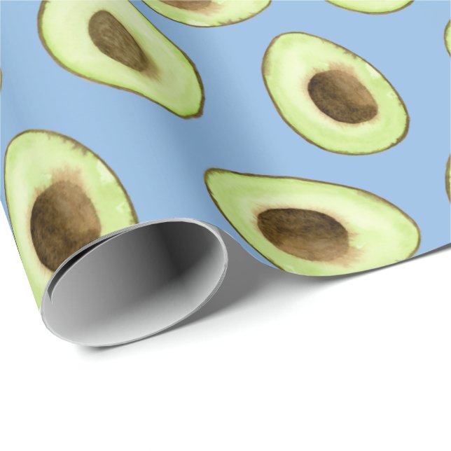 Papel De Regalo Aguacate azul acuático (Esquina del rollo)