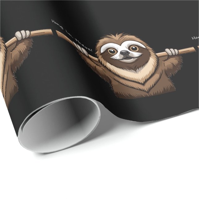 Papel De Regalo "Aguanta": Palabras Motivadoras de Sloth (Esquina del rollo)